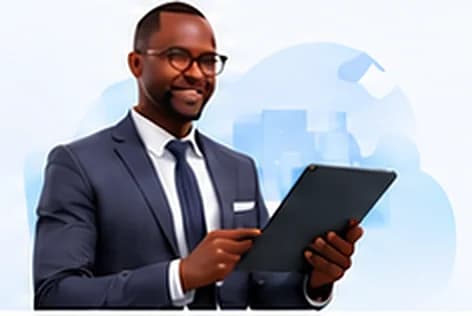 Expert automobile consultant un dossier sur sa tablette